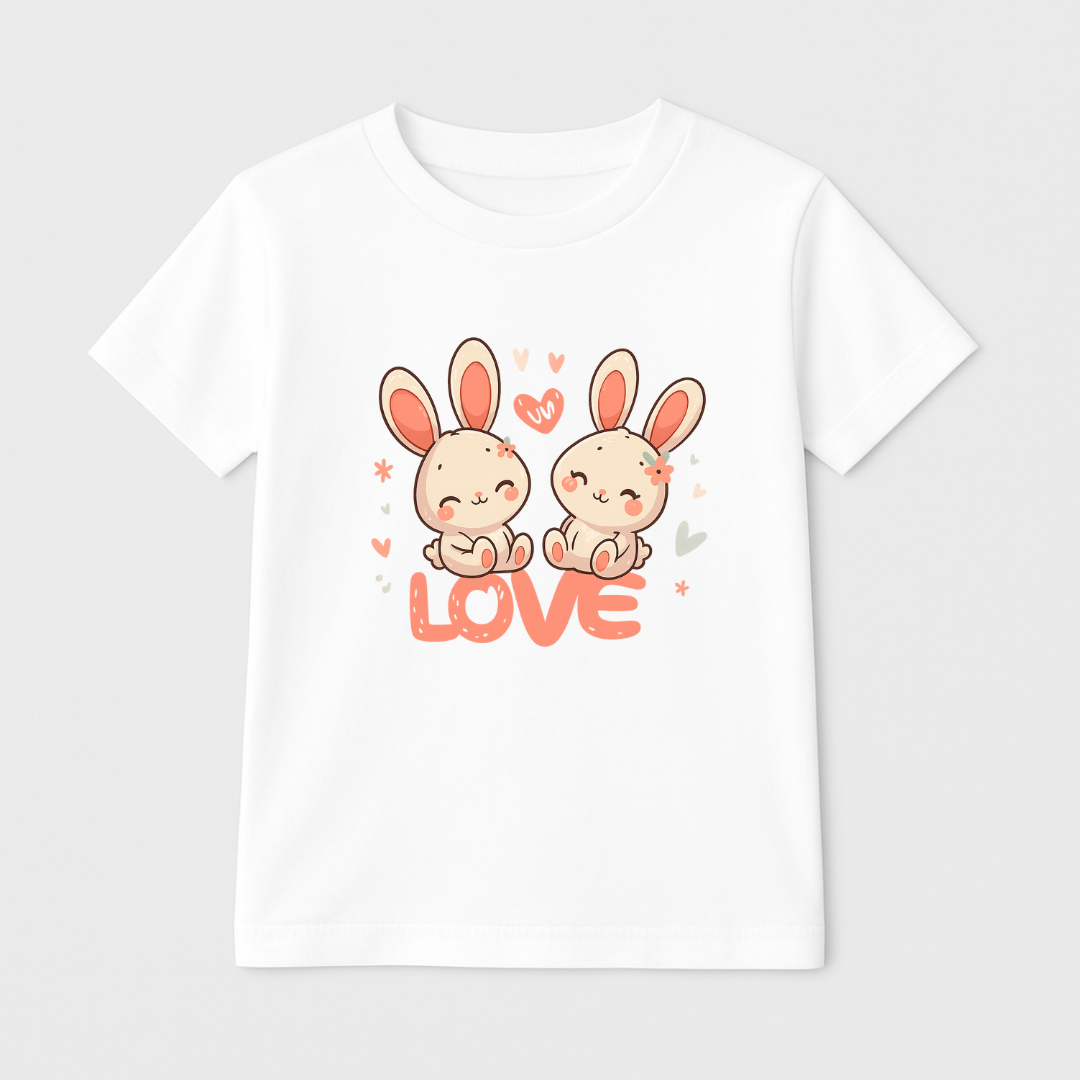 Cute Bunnies Kids’ Tee – 170 GSM