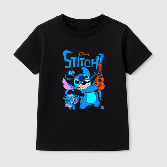 Stitch Blue Design Kids’ Tee – 170 GSM