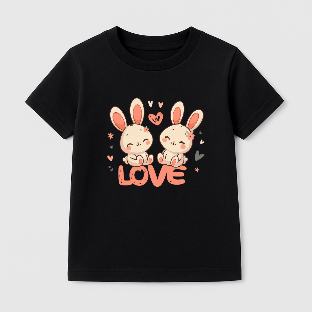 Cute Bunnies Kids’ Tee – 170 GSM