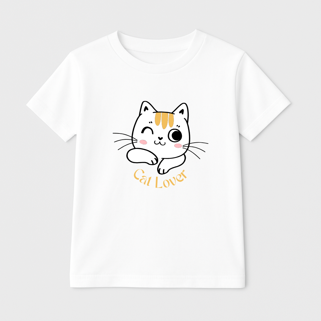 Cat Lover Kids’ Tee – 170 GSM