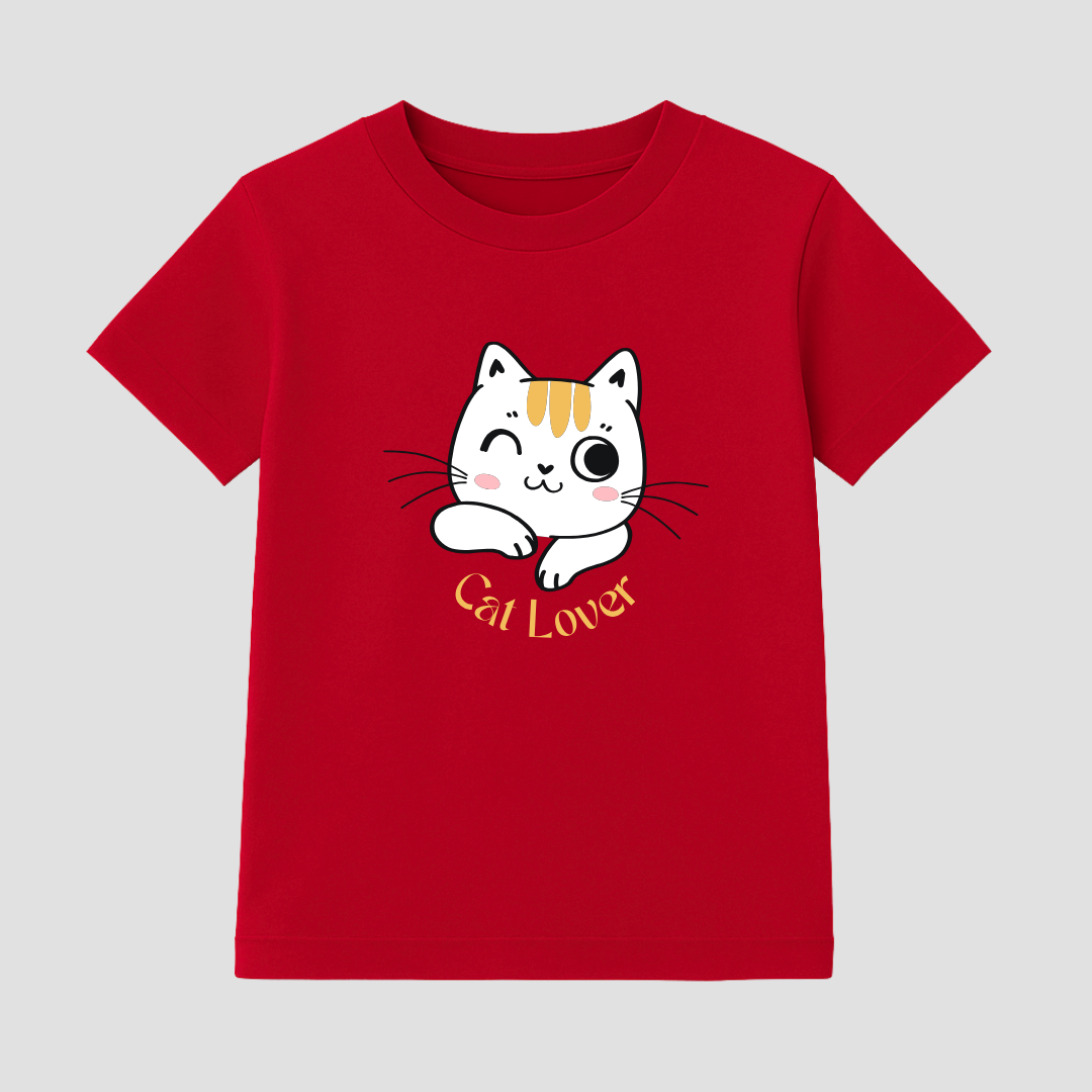 Cat Lover Kids’ Tee – 170 GSM