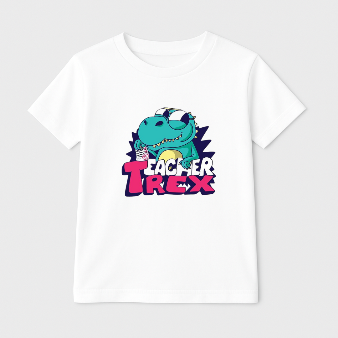 Teacher T-Rex Kids’ Tee – 170 GSM