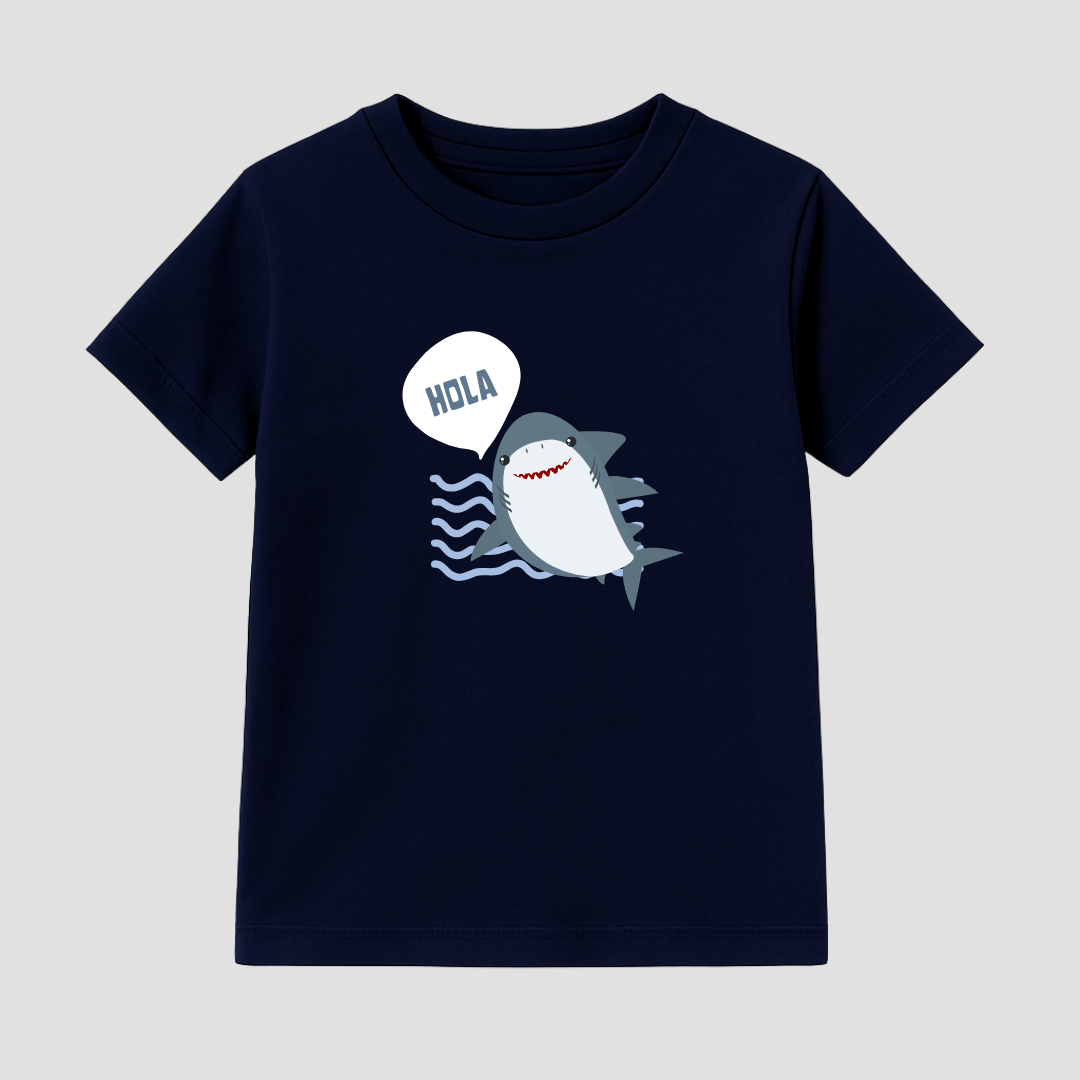 Hola Shark Kids’ Tee – 220 GSM