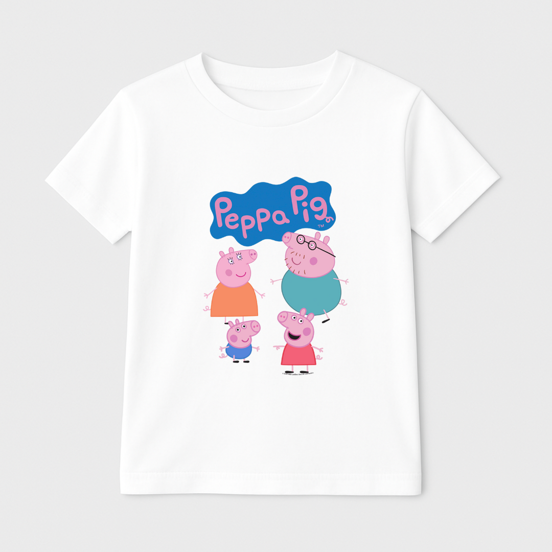 Peppa Pig Family Kids’ Tee – 170 GSM