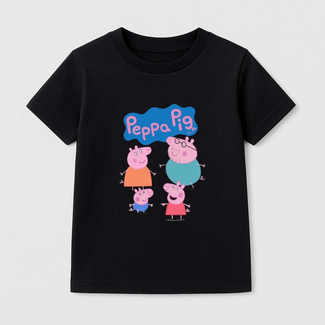 Peppa Pig Family Kids’ Tee – 170 GSM