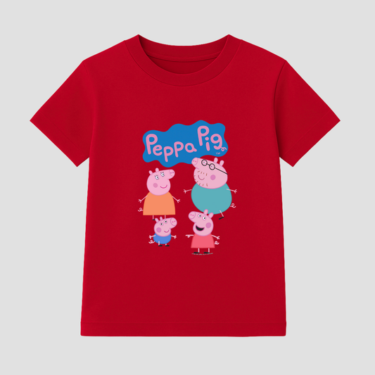 Peppa Pig Family Kids’ Tee – 170 GSM