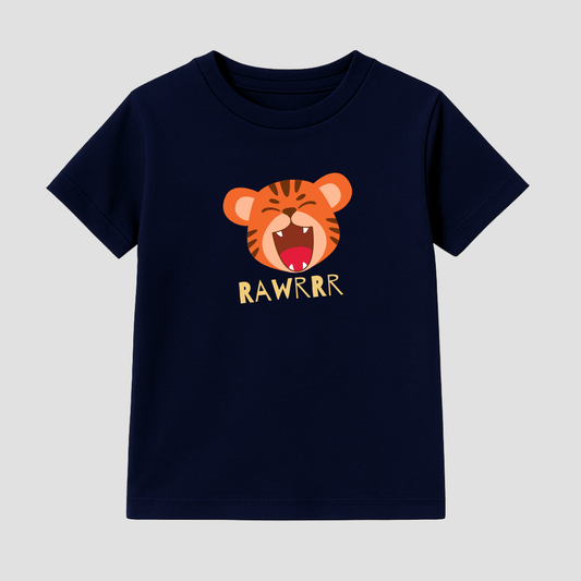 Rawrrr Tiger Kids’ Tee – 220 GSM