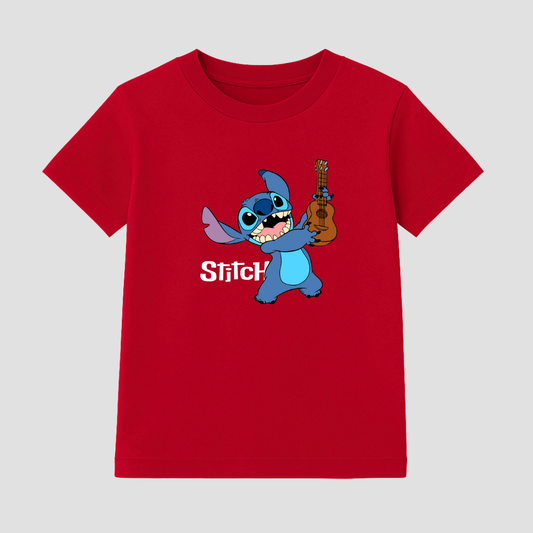 Stitch Guitar Fun Kids’ Tee – 170 GSM